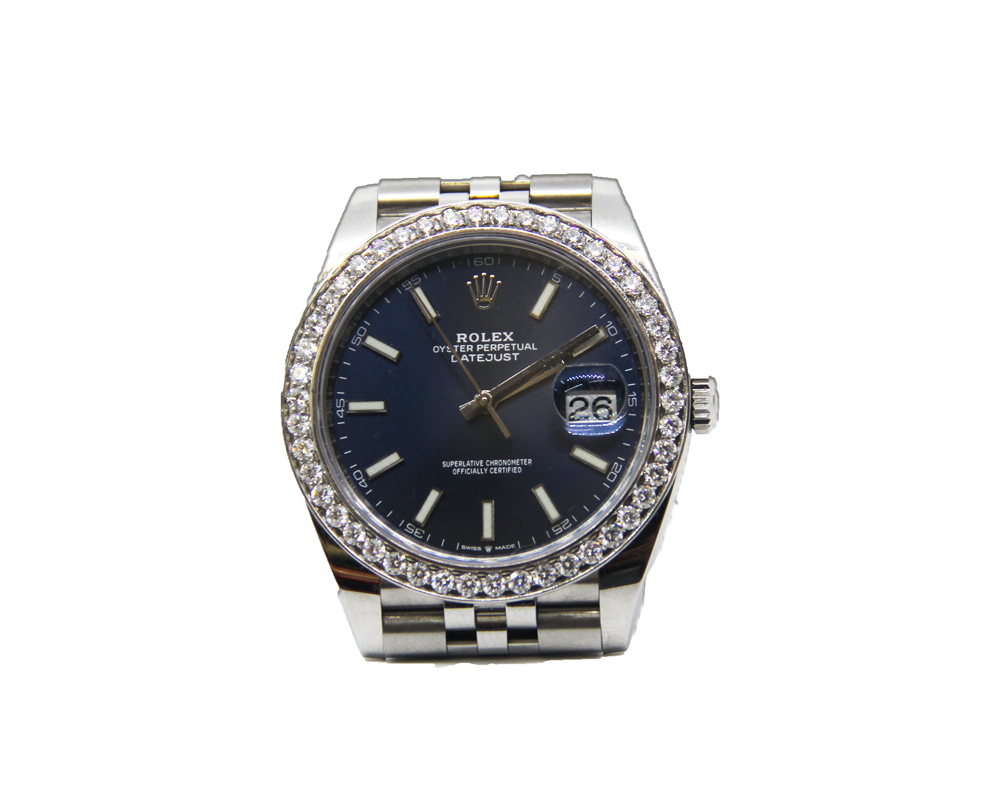 Rolex datejust navy sales blue